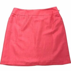 Peter Nygard Petites Cotton Linen Work Career Skirt 8P 32" Summer Breathable